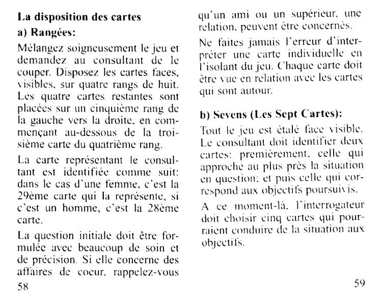2ª parte: Tiradas de las cartas